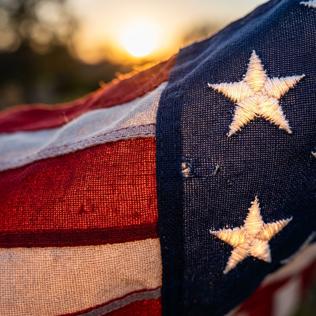 The Fabric of the Nation - American Flag Macro